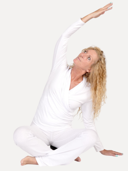yoga top wit lange mouw