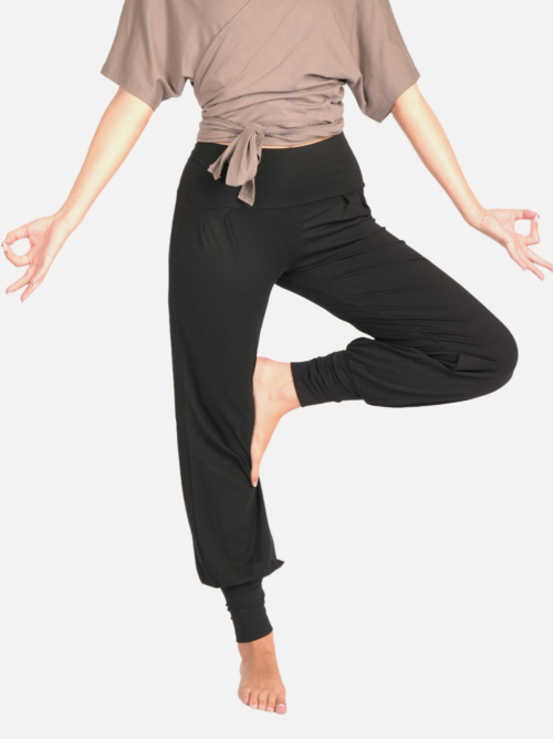 Zwarte yoga broek