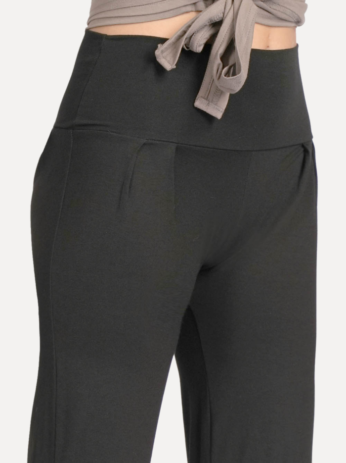 yoga broek zwart close up