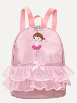 Satijnen rugzakje voor ballet | Tutu model met ballerina