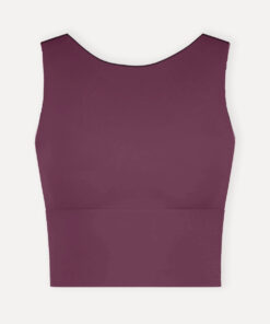 Crop top | Dames | Donker bordeaux | Viscose