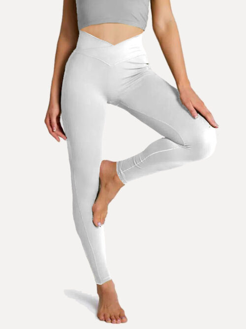 yoga legging wit viscose voor