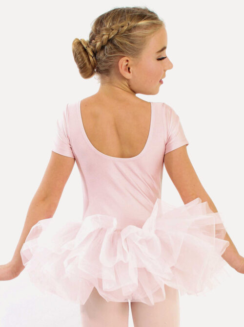 roze balletpakje met tutu alexandra achterkant