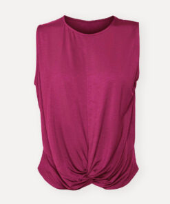 Top met knoop | Dames | Bordeaux | Viscose