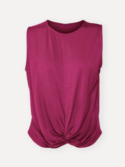 Top met knoop | Dames | Bordeaux | Viscose