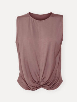 Top met 'knoop' | Taupe | Kort topje