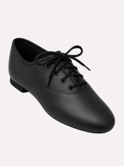 jazzschoenen oxford zwart zij aanzicht