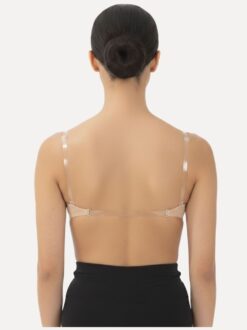 ballet- en dans bh in huidskleur achtersluiting achterzijde