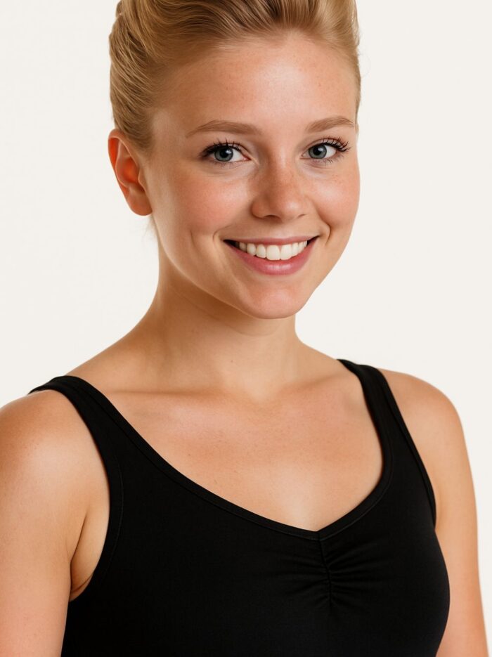 balletpak dames zwart classic close-up model
