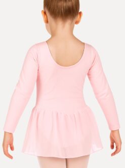 balletpak lange mouw rokje roze elsa achterkant