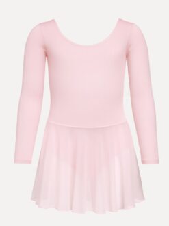 balletpakje lange mouw met rokje elsa voorkant