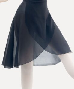 balletrok lang zwart dames voorzijde