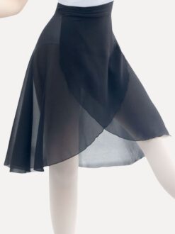 balletrok lang zwart dames voorzijde