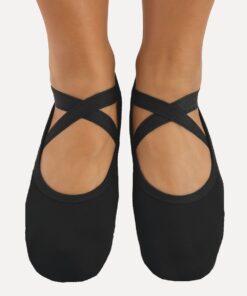 balletschoenen canvas zwart veganova bovenkant