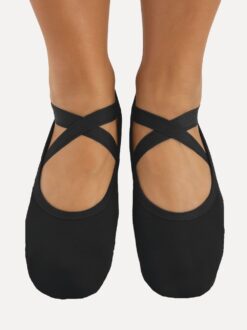 balletschoenen canvas zwart veganova bovenkant