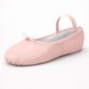 balletschoenen leer kind roze - elite - zijaanzicht