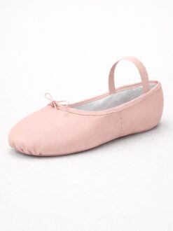 balletschoenen leer kind roze - elite - zijaanzicht
