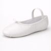 balletschoenen leer kind wit - elite - zijaanzicht