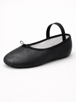 balletschoenen leer kind zwart - elite - zijaanzicht