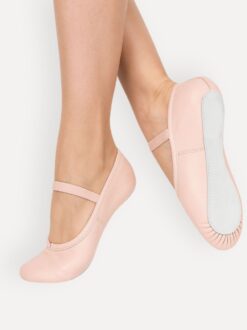 balletschoenen leer roze elite