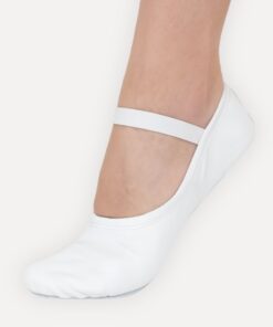 balletschoenen leer wit elite zijkant