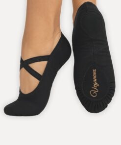 balletschoenen splitzool zwart veganova voorzijde
