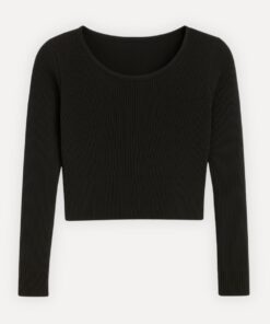 ballettruitje zwart elysium viscose flatlay voorkant