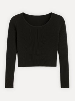 ballettruitje zwart elysium viscose flatlay voorkant