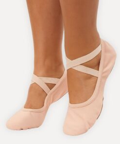 canvas balletschoenen splitzool veganova roze