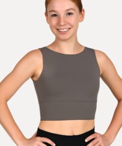 crop top taupe model