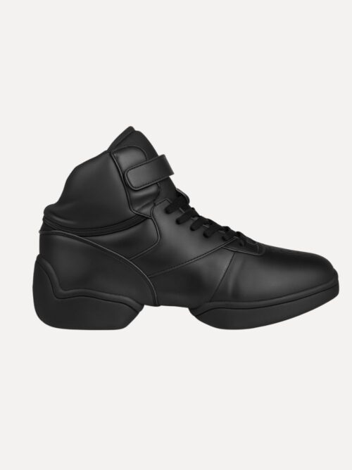 danssneakers rocky danssneakers zwart danssneakers leer dancer dancewear zijkant