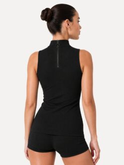 danstop dames zwart roxy op model achterkant