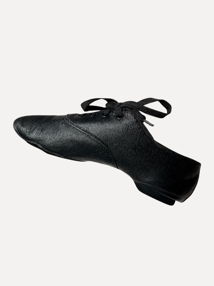 lage zwarte jazzschoenen oxford zijkant