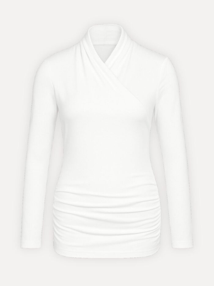 lange mouwen top wit yoga