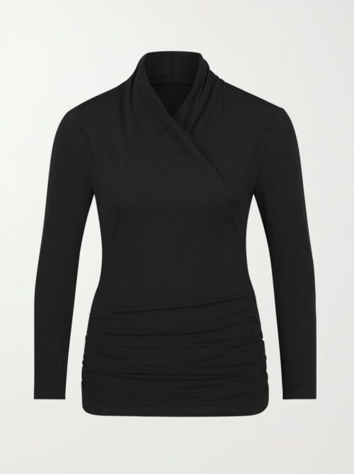 lange mouwen top zwart yoga