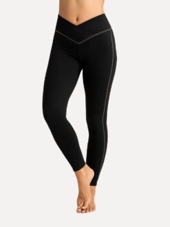 legging v-shape zwart-taupe