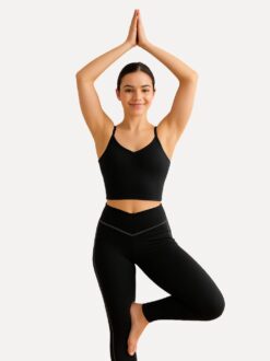 legging zwart-taupe treepose