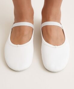 leren balletschoenen wit elite bovenkant