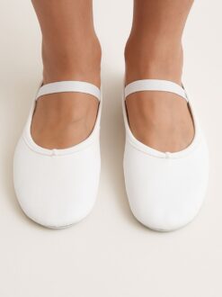 leren balletschoenen wit elite bovenkant