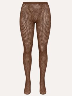 Fishnetpanty dames bruin | Met voet