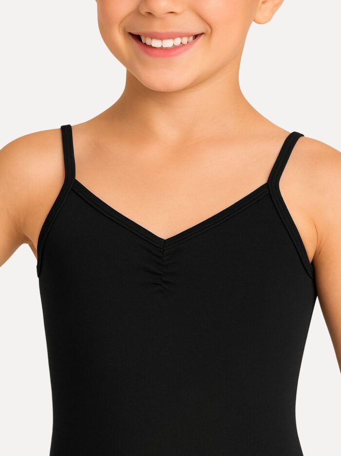 odette zwart balletpakje close-up