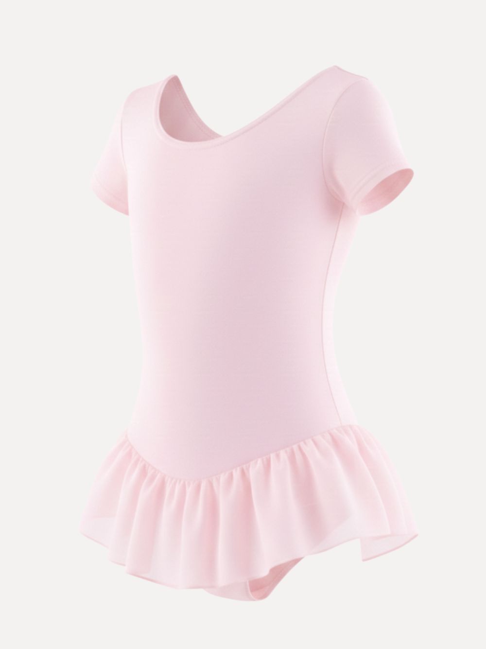 star balletpakje met korte mouw voor kinderen in roze zijaanzicht