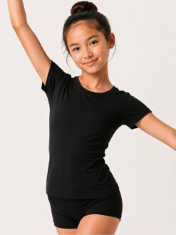 tshirt-dans-joy-meisjes-zwart-op-model