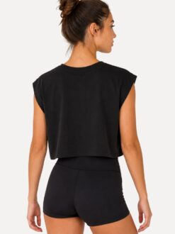 tshirt-dans-zwart-dames-kinderen-op-model-achterkant