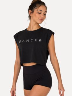 Alternative view of Dans t-shirt kind & dames zwart | met Dancer print