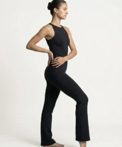 zwarte jazzbroek voor dans - fame - op staande model